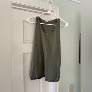 Pink Blush Maternity Light Olive Fitted Tank Top, XL